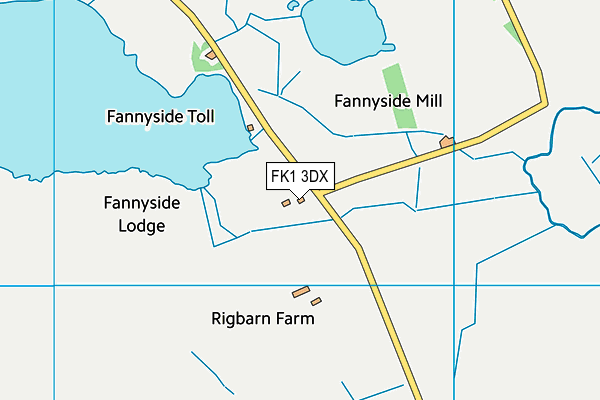 FK1 3DX map - OS VectorMap District (Ordnance Survey)