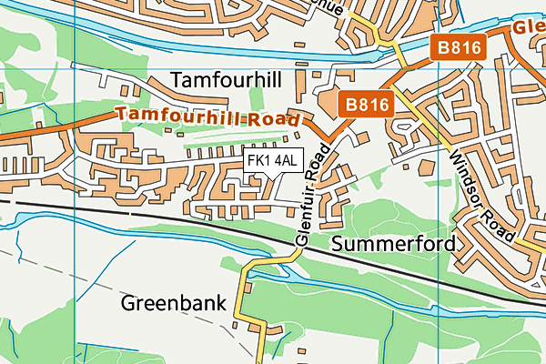 FK1 4AL map - OS VectorMap District (Ordnance Survey)