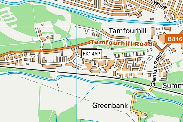 FK1 4AP map - OS VectorMap District (Ordnance Survey)