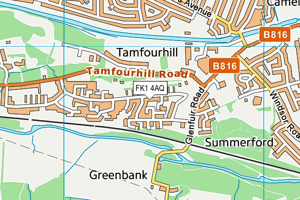 FK1 4AQ map - OS VectorMap District (Ordnance Survey)