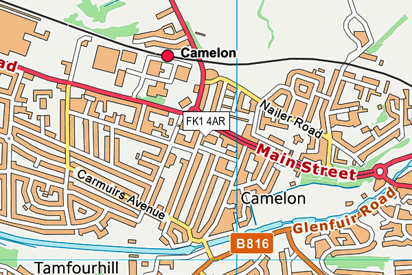 FK1 4AR map - OS VectorMap District (Ordnance Survey)