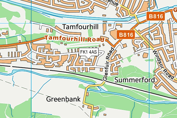 FK1 4AS map - OS VectorMap District (Ordnance Survey)