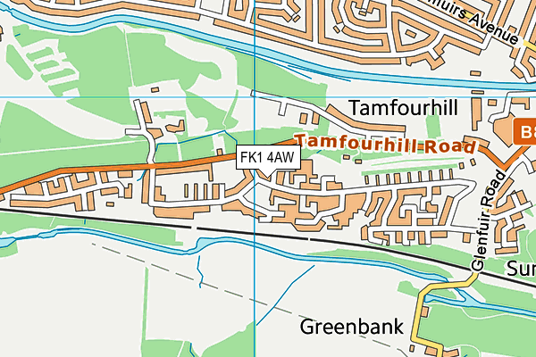 FK1 4AW map - OS VectorMap District (Ordnance Survey)