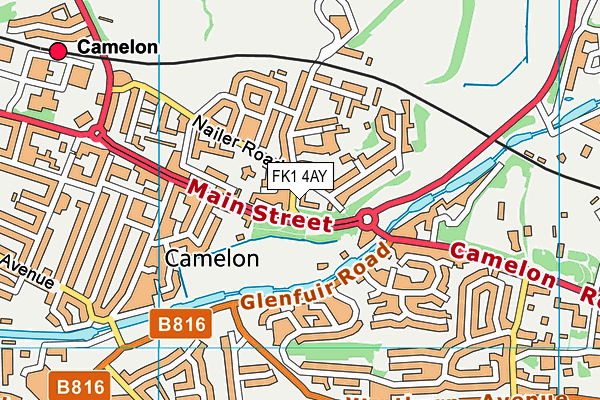 FK1 4AY map - OS VectorMap District (Ordnance Survey)