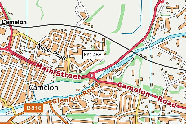 FK1 4BA map - OS VectorMap District (Ordnance Survey)