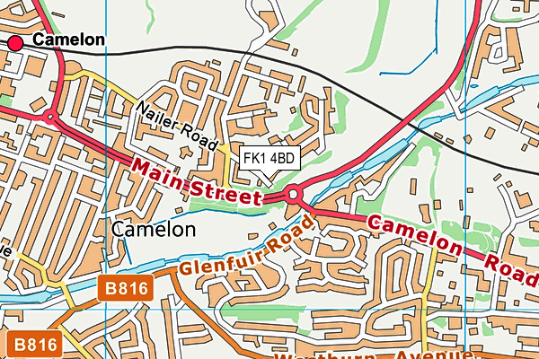 FK1 4BD map - OS VectorMap District (Ordnance Survey)