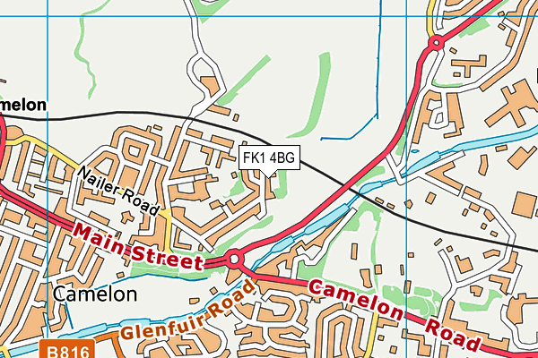 FK1 4BG map - OS VectorMap District (Ordnance Survey)