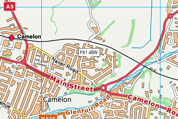 FK1 4BW map - OS VectorMap District (Ordnance Survey)