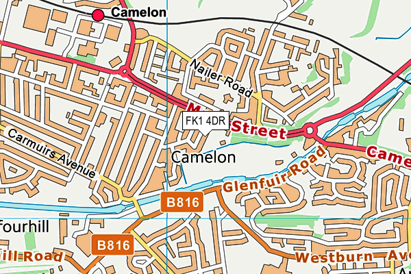 FK1 4DR map - OS VectorMap District (Ordnance Survey)