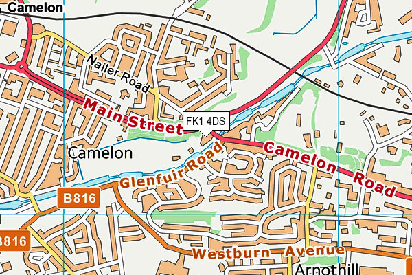 FK1 4DS map - OS VectorMap District (Ordnance Survey)