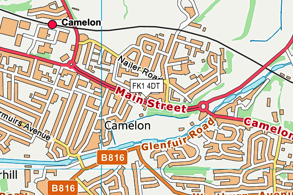 FK1 4DT map - OS VectorMap District (Ordnance Survey)