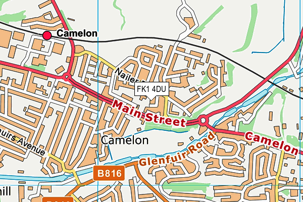 FK1 4DU map - OS VectorMap District (Ordnance Survey)