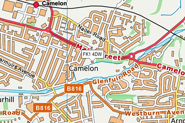 FK1 4DW map - OS VectorMap District (Ordnance Survey)