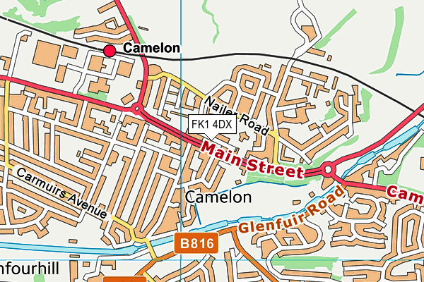 FK1 4DX map - OS VectorMap District (Ordnance Survey)