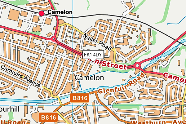 FK1 4DY map - OS VectorMap District (Ordnance Survey)