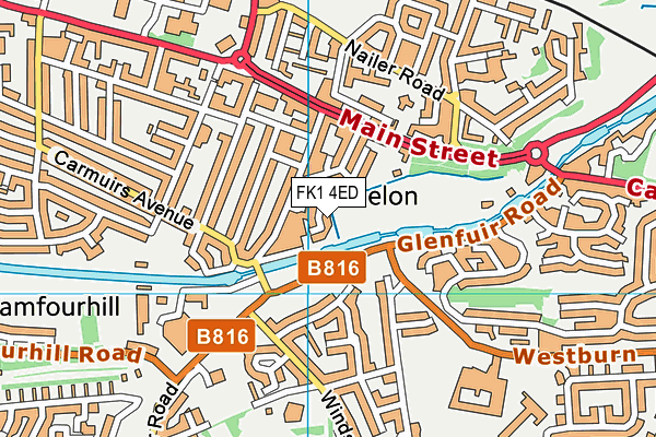 FK1 4ED map - OS VectorMap District (Ordnance Survey)