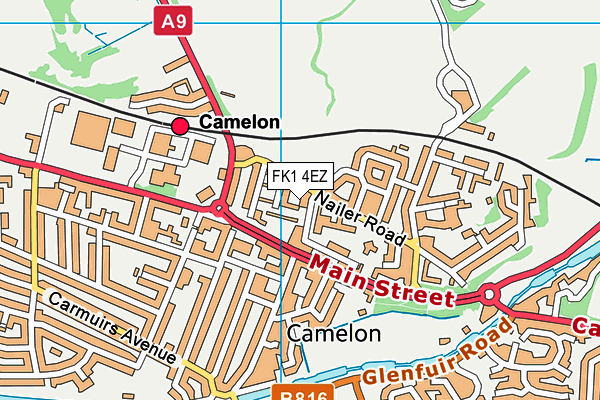 FK1 4EZ map - OS VectorMap District (Ordnance Survey)