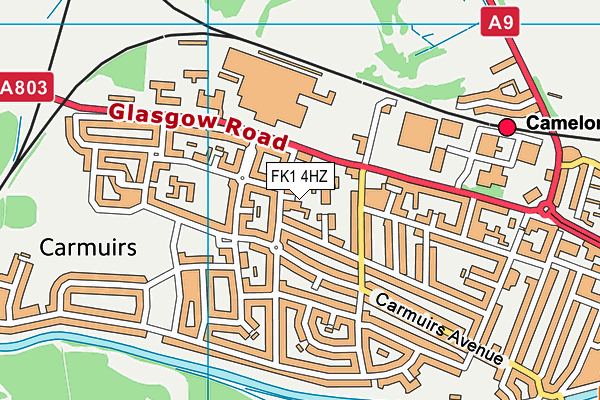 FK1 4HZ map - OS VectorMap District (Ordnance Survey)