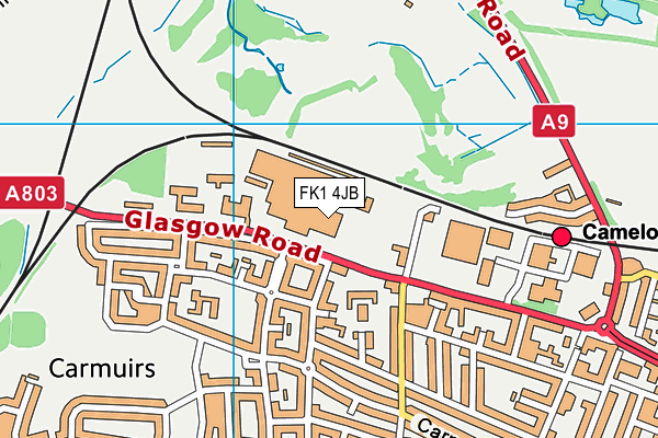 FK1 4JB map - OS VectorMap District (Ordnance Survey)