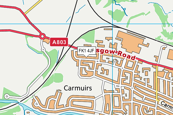 FK1 4JF map - OS VectorMap District (Ordnance Survey)