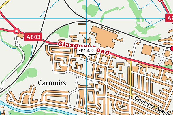 FK1 4JG map - OS VectorMap District (Ordnance Survey)