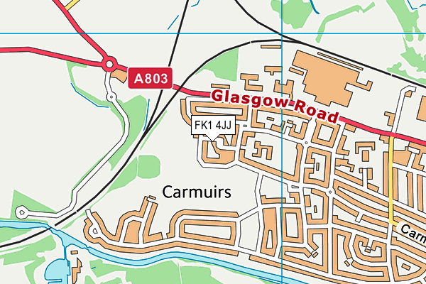 FK1 4JJ map - OS VectorMap District (Ordnance Survey)