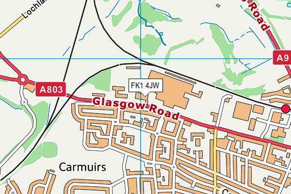 FK1 4JW map - OS VectorMap District (Ordnance Survey)