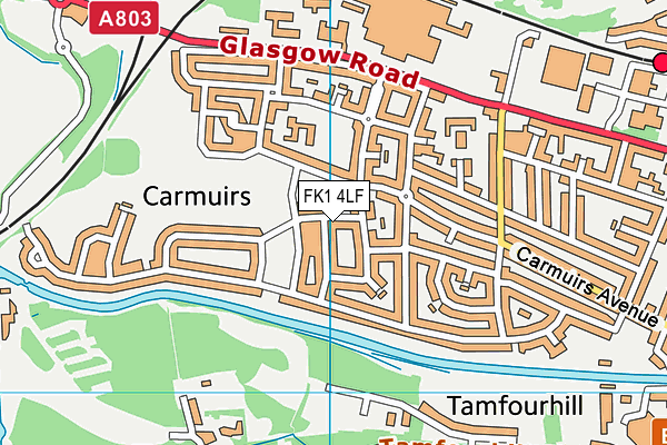 FK1 4LF map - OS VectorMap District (Ordnance Survey)