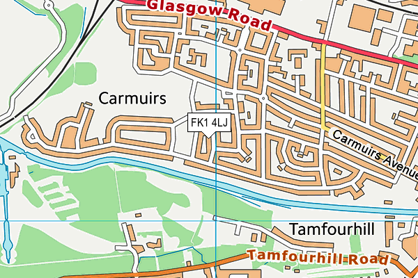 FK1 4LJ map - OS VectorMap District (Ordnance Survey)