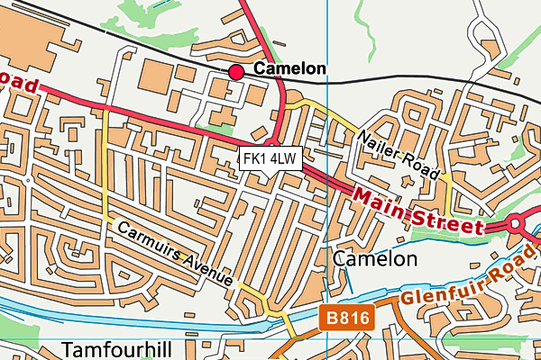 FK1 4LW map - OS VectorMap District (Ordnance Survey)