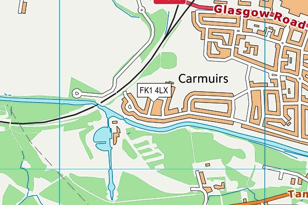 FK1 4LX map - OS VectorMap District (Ordnance Survey)