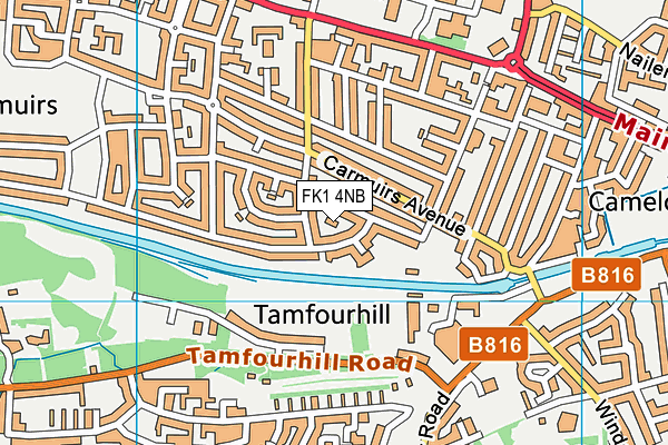 FK1 4NB map - OS VectorMap District (Ordnance Survey)