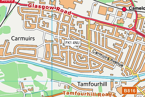 FK1 4NU map - OS VectorMap District (Ordnance Survey)