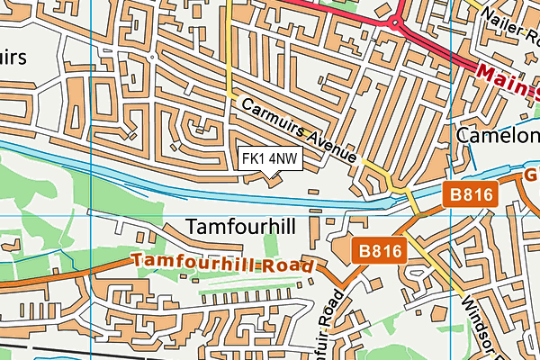 FK1 4NW map - OS VectorMap District (Ordnance Survey)