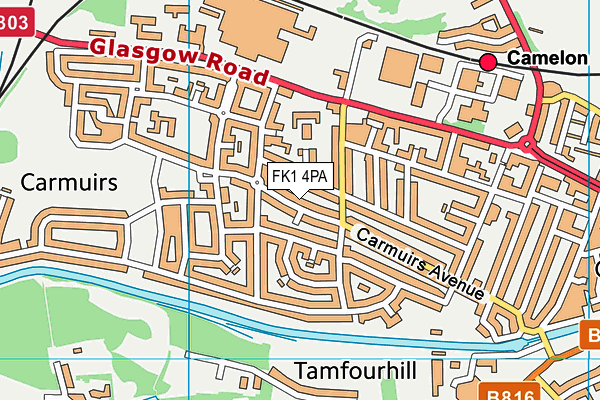 FK1 4PA map - OS VectorMap District (Ordnance Survey)