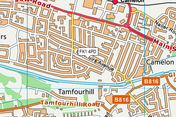 FK1 4PD map - OS VectorMap District (Ordnance Survey)