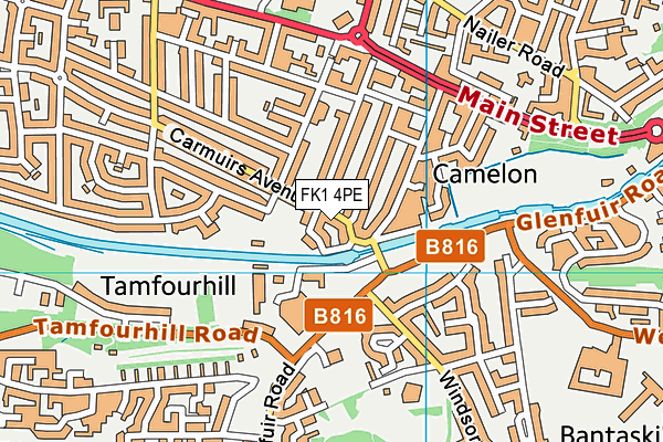 FK1 4PE map - OS VectorMap District (Ordnance Survey)