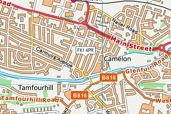 FK1 4PR map - OS VectorMap District (Ordnance Survey)