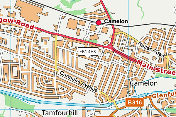 FK1 4PX map - OS VectorMap District (Ordnance Survey)