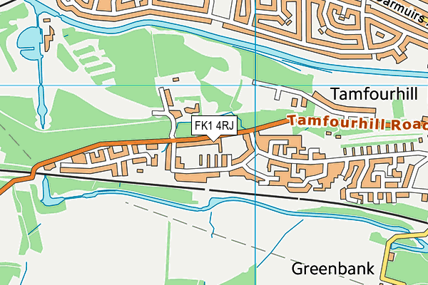 FK1 4RJ map - OS VectorMap District (Ordnance Survey)