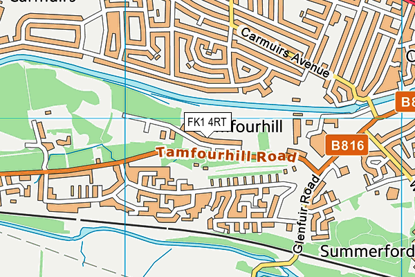 FK1 4RT map - OS VectorMap District (Ordnance Survey)