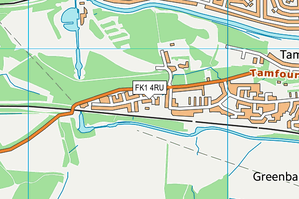 FK1 4RU map - OS VectorMap District (Ordnance Survey)