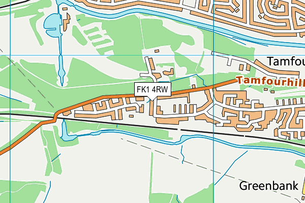 FK1 4RW map - OS VectorMap District (Ordnance Survey)