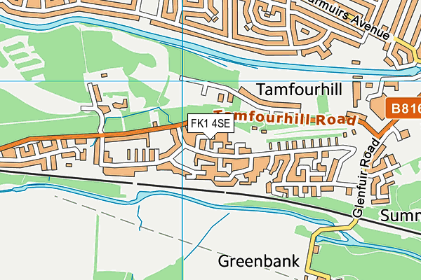 FK1 4SE map - OS VectorMap District (Ordnance Survey)