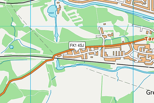 FK1 4SJ map - OS VectorMap District (Ordnance Survey)