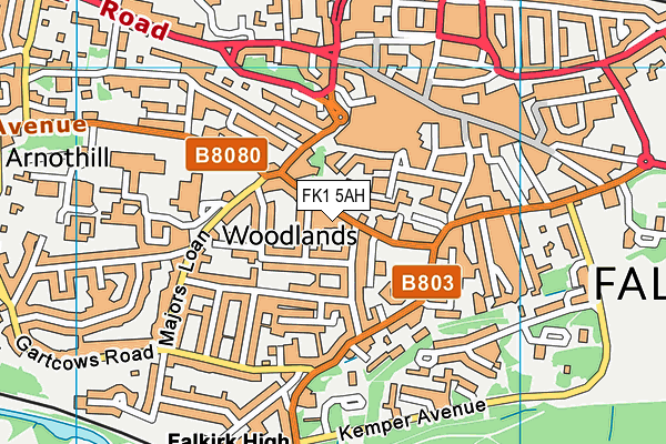 FK1 5AH map - OS VectorMap District (Ordnance Survey)