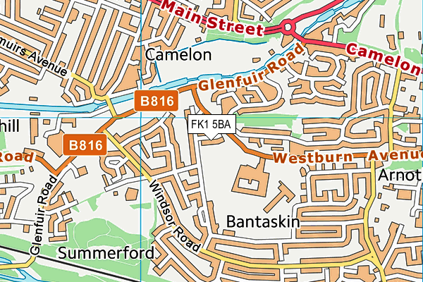 FK1 5BA map - OS VectorMap District (Ordnance Survey)