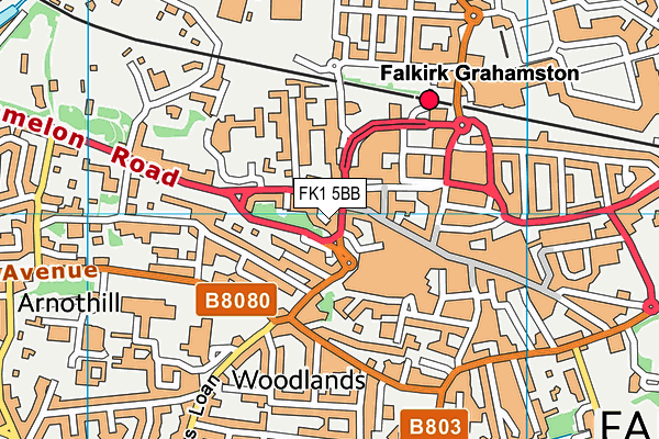 FK1 5BB map - OS VectorMap District (Ordnance Survey)