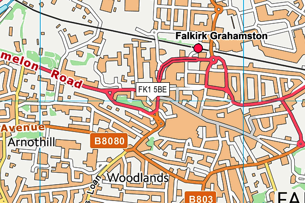 FK1 5BE map - OS VectorMap District (Ordnance Survey)