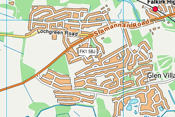 FK1 5BJ map - OS VectorMap District (Ordnance Survey)